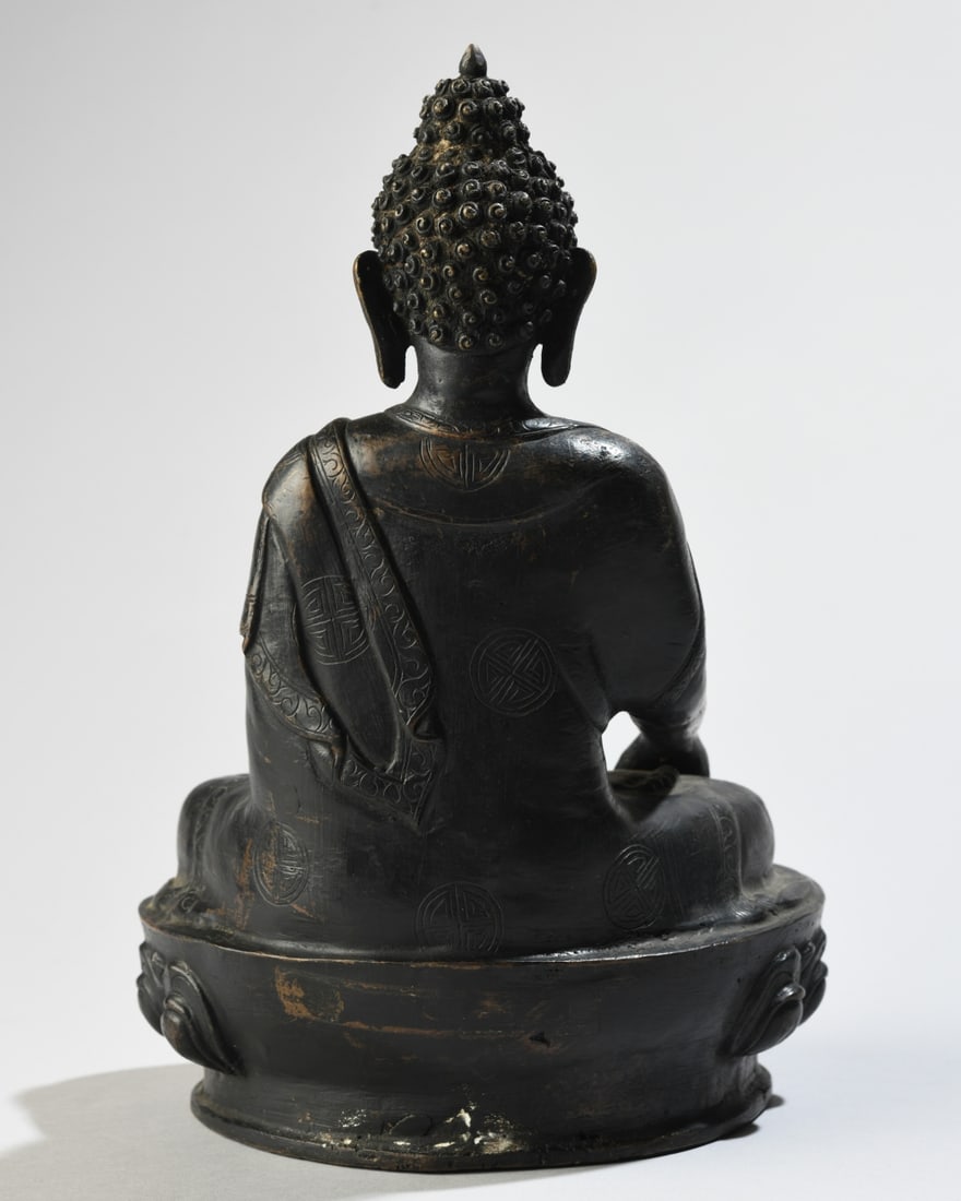 Patinated Bronze Buddha - 7