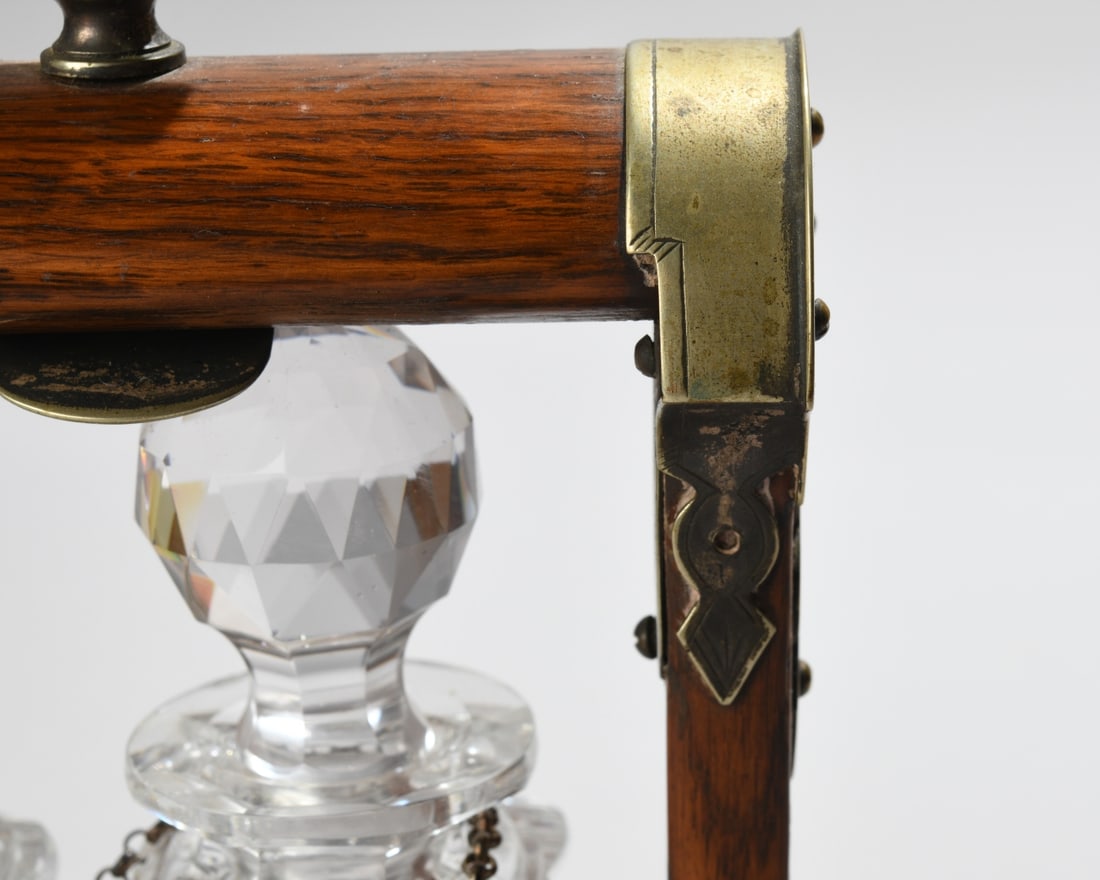 Victorian Oak Tantalus - 4