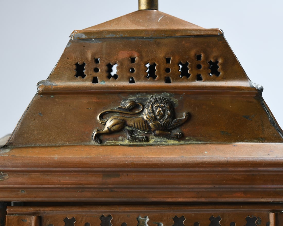 Victorian Copper Hall Lantern - 2