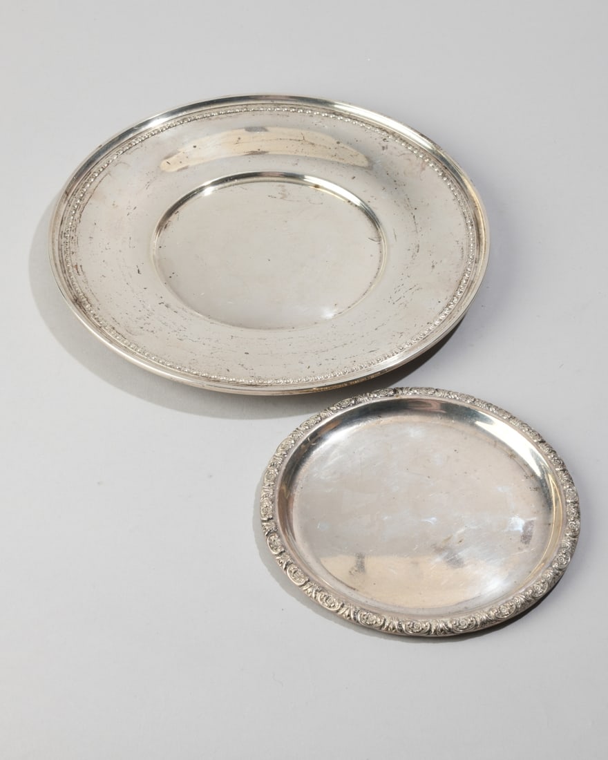 Two Sterling Silver Plates (1 of 3)
