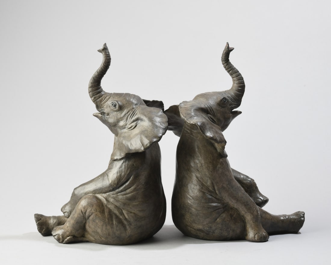 David H. Turner (VA, b. 1961) Elephant Bookends (1 of 7)