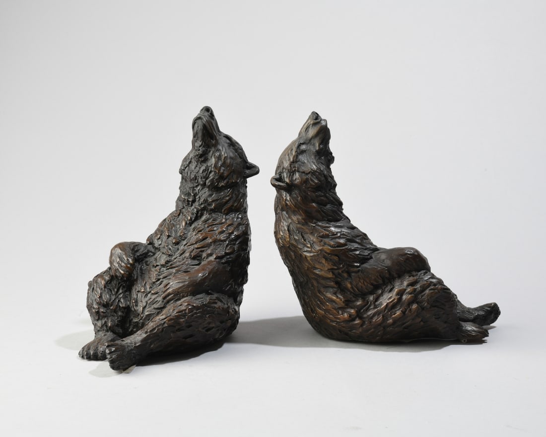 David H Turner (VA, b. 1961) Bronze Bear Bookends (1 of 10)