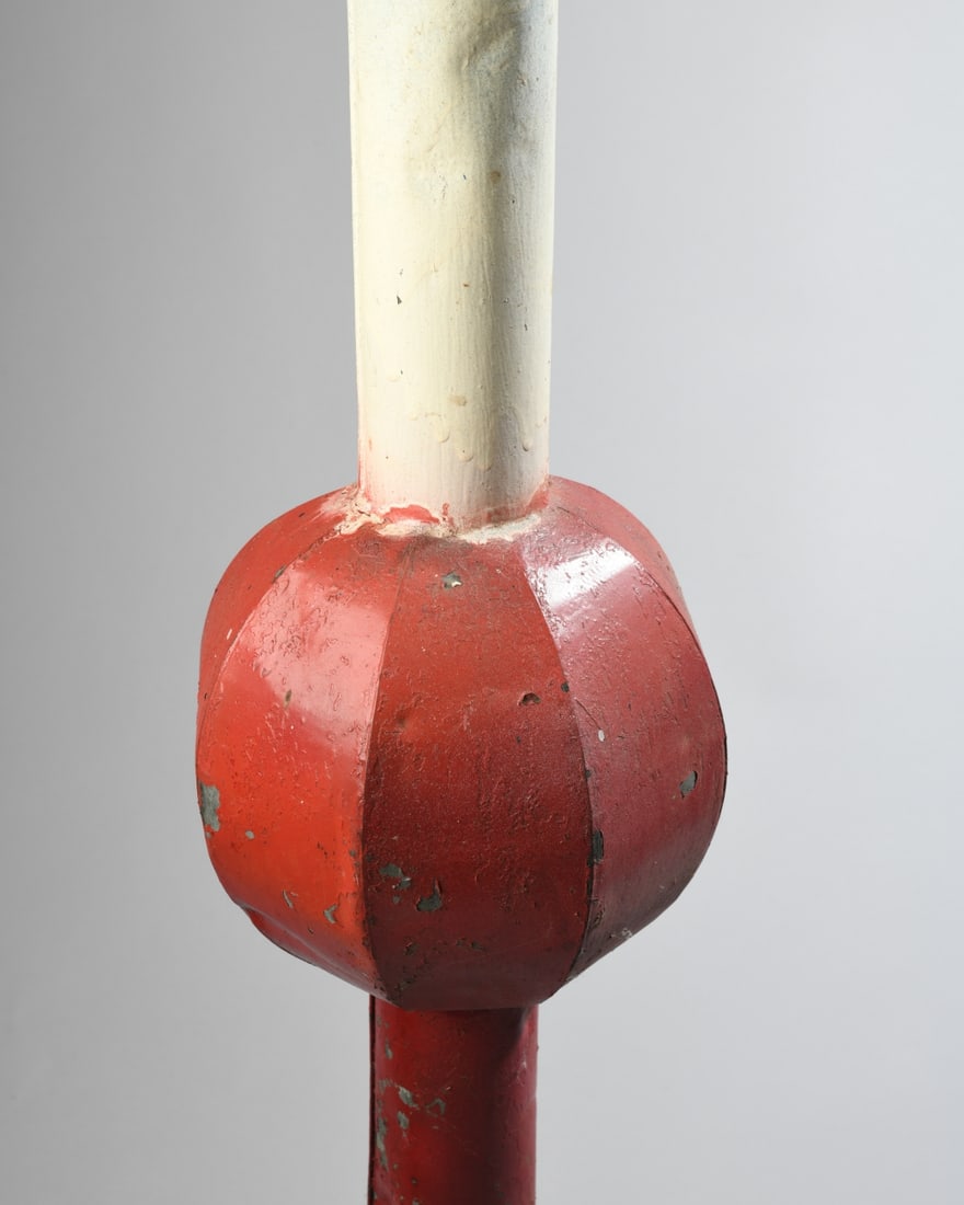 Antique Painted Barber Pole - 4