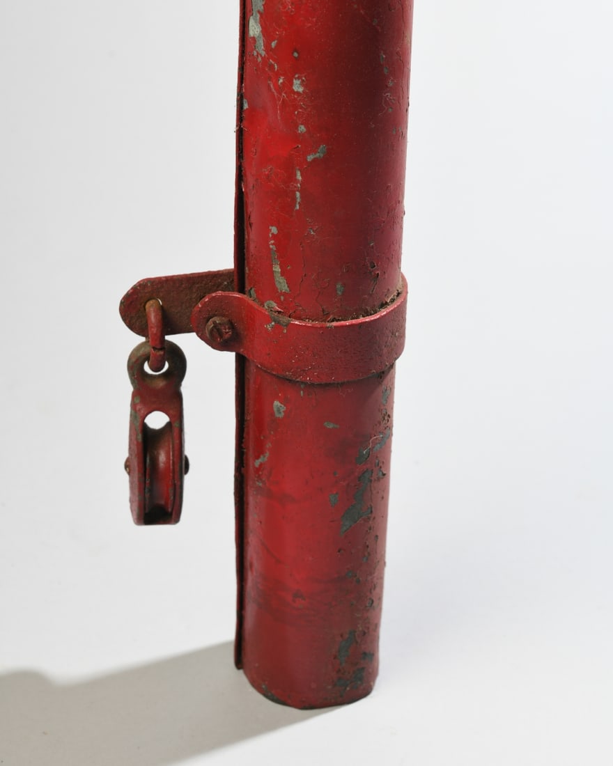 Antique Painted Barber Pole - 5