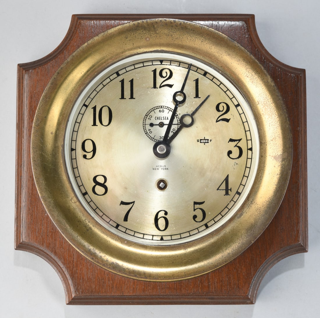 Chelsea "Ship's Bell" Brass Bulkhead Clock (1 of 5)