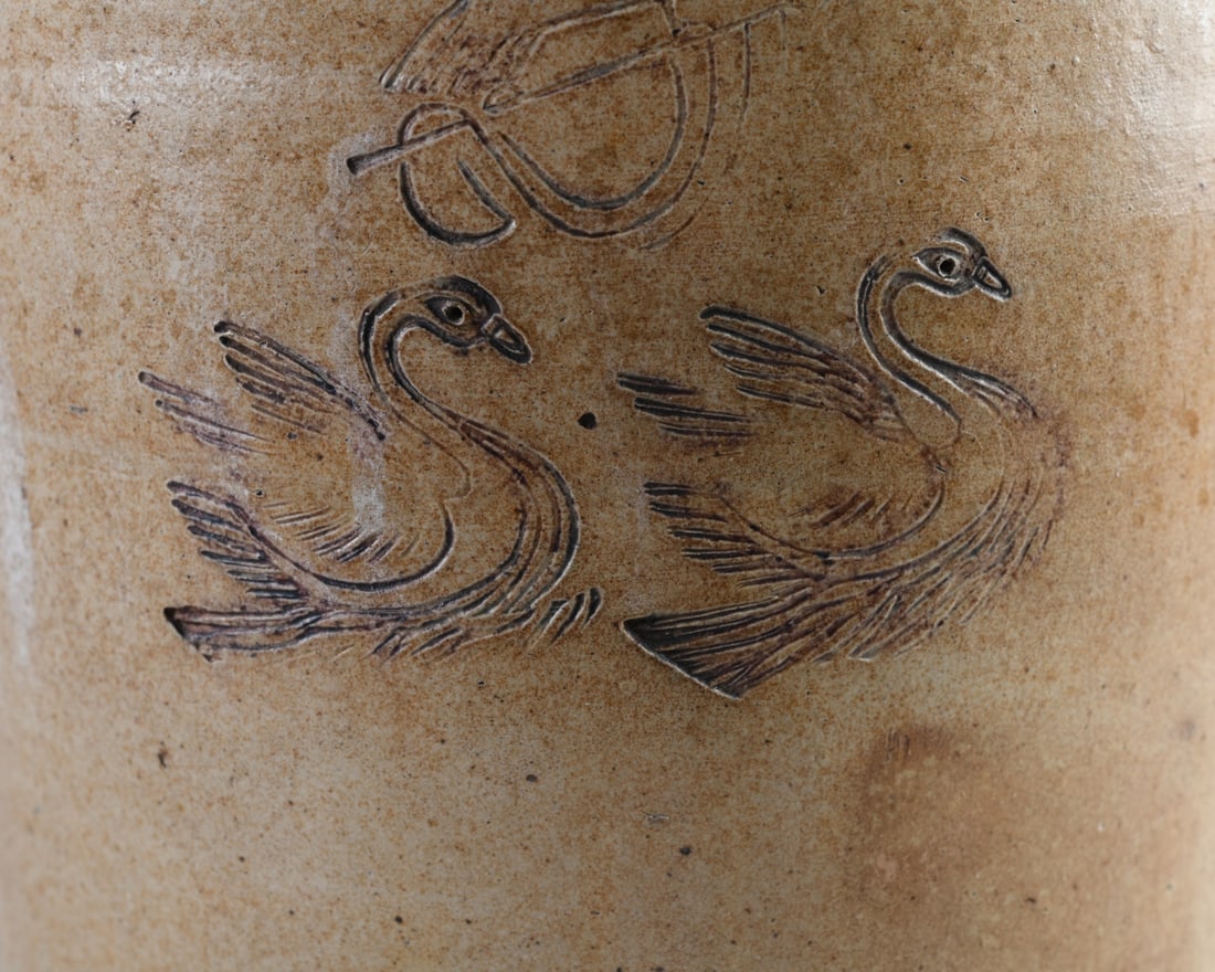 19th C. Stoneware Crock - 4