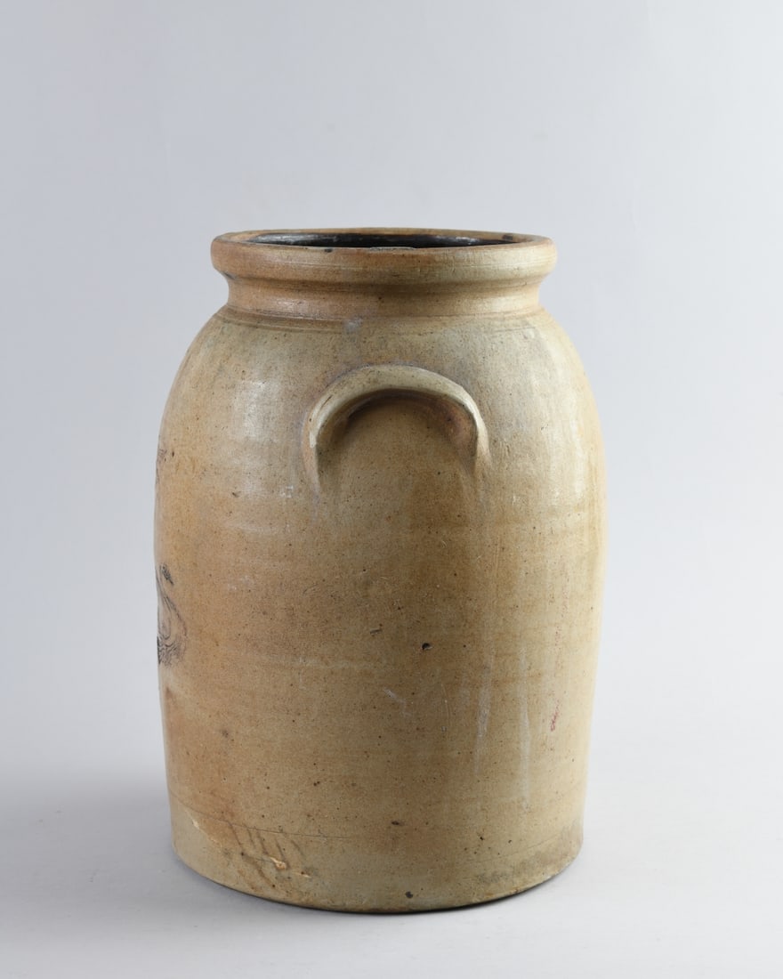 19th C. Stoneware Crock - 7