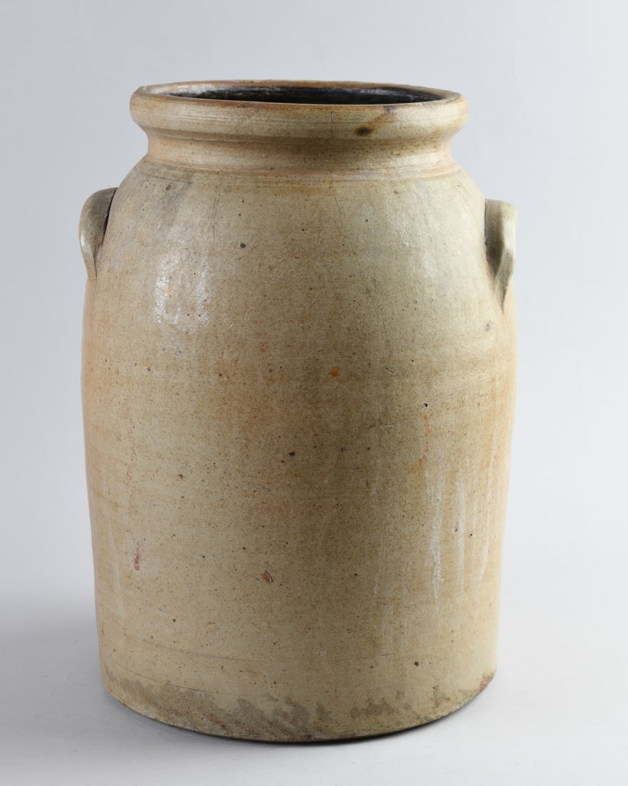 19th C. Stoneware Crock - 8