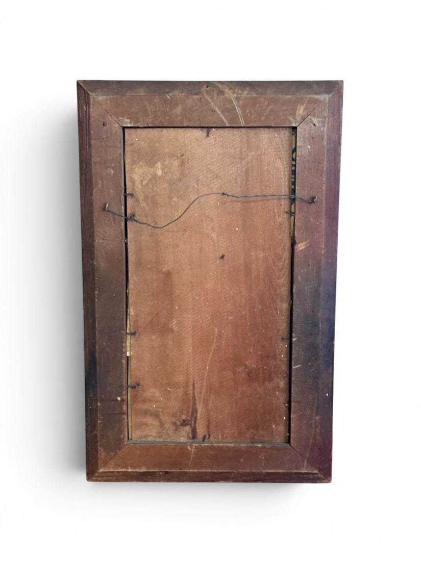 19th C. American Reverse Painted Mirror - 5