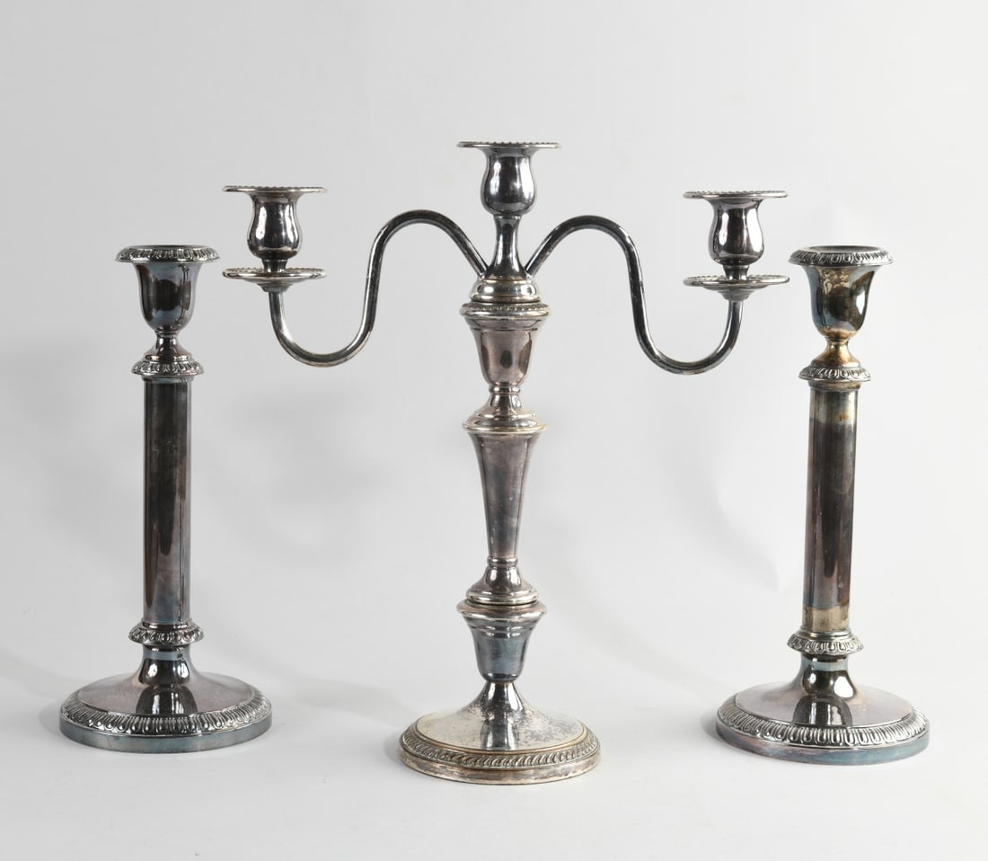 Silver-Plated Three Piece Garniture (1 of 7)