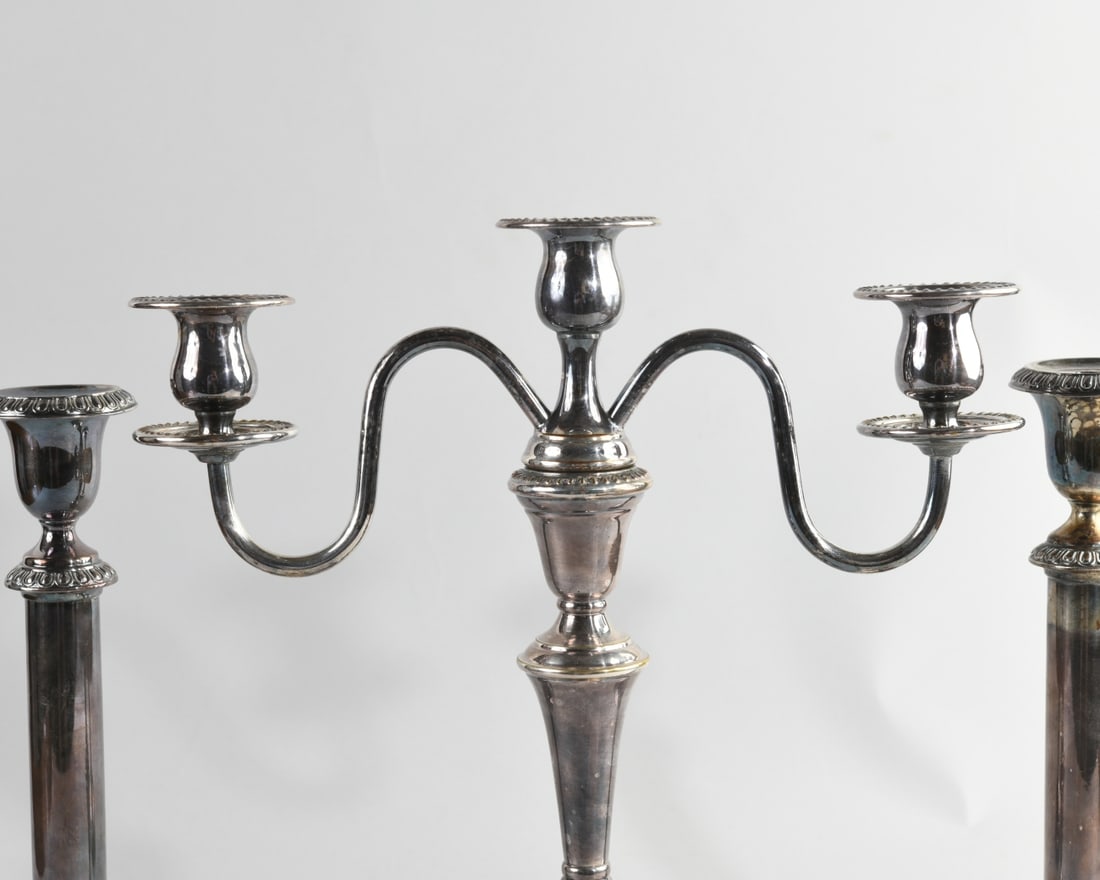 Silver-Plated Three Piece Garniture - 2