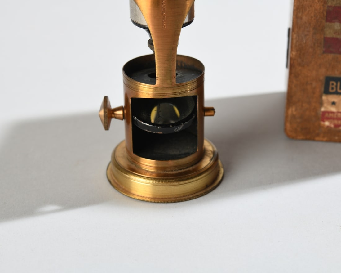 Antique French Brass Drum Microscope - 4