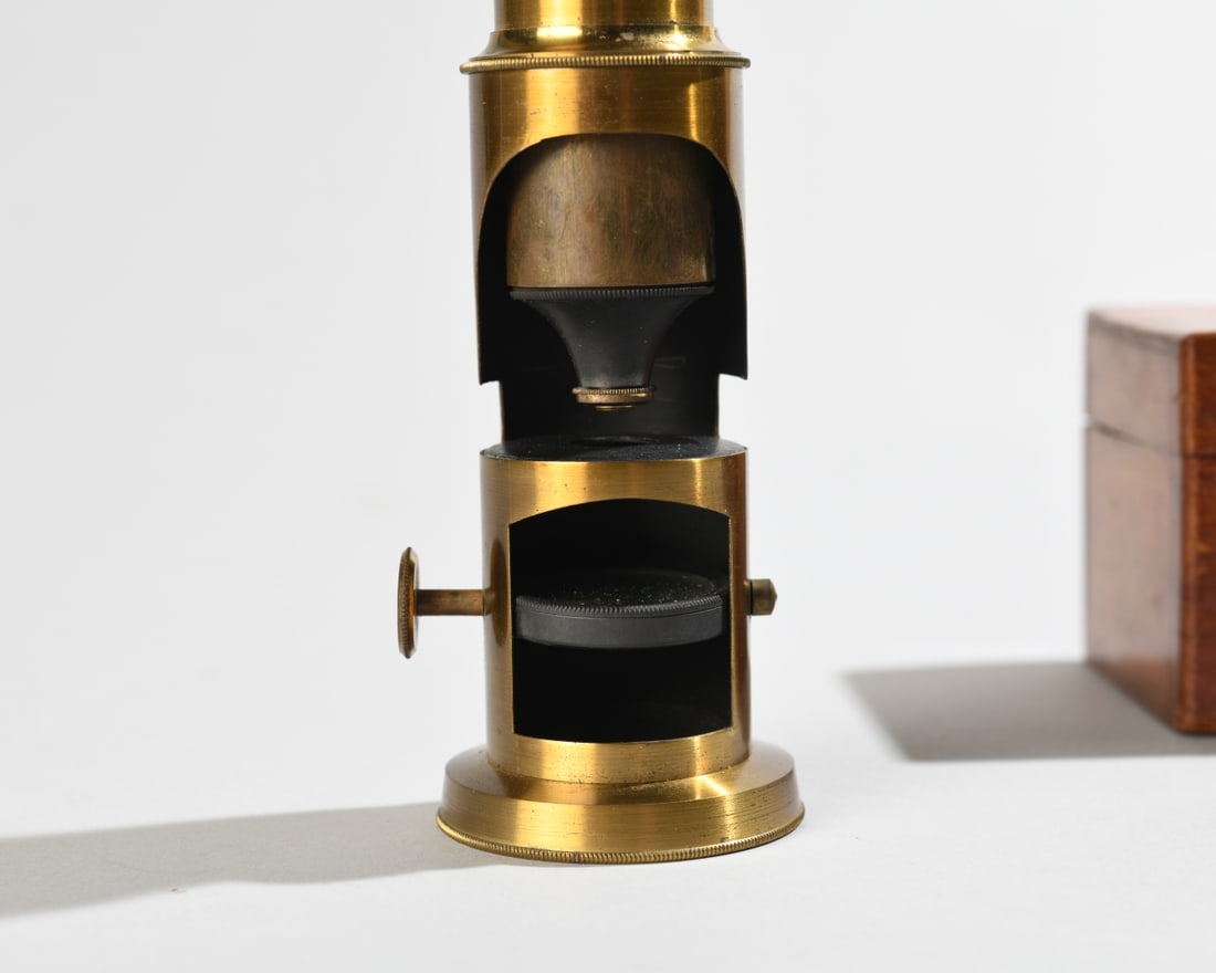 Antique Brass Drum Microscope - 4