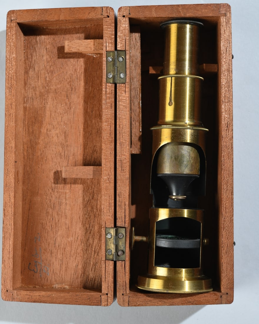 Antique Brass Drum Microscope - 6
