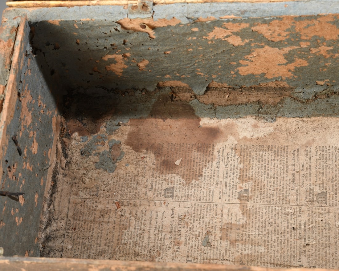 19th C. Hide Covered Document Box - 2