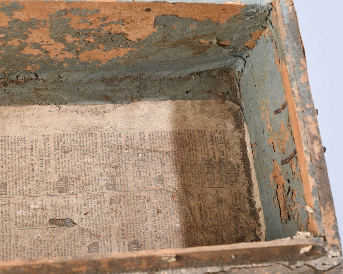 19th C. Hide Covered Document Box - 3