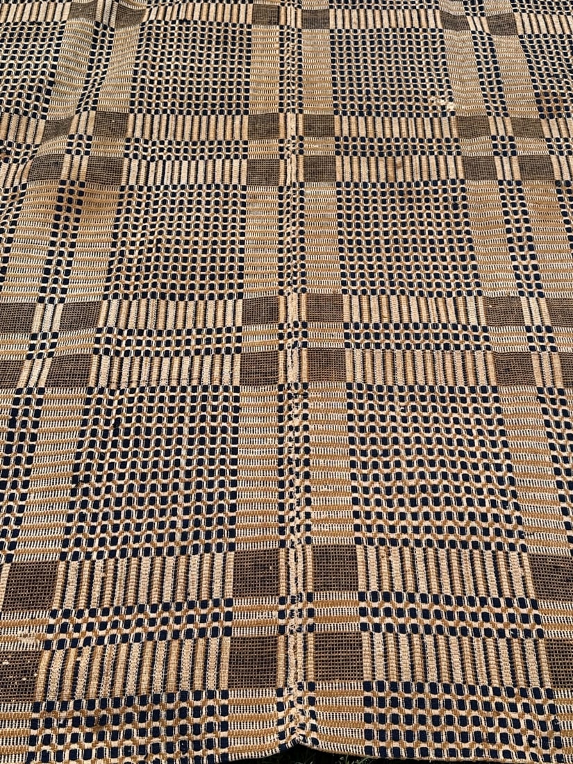 19th C. Geometric Coverlet - 2