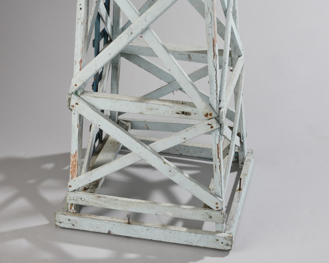 Folk Art Painted Windmill Model - 5
