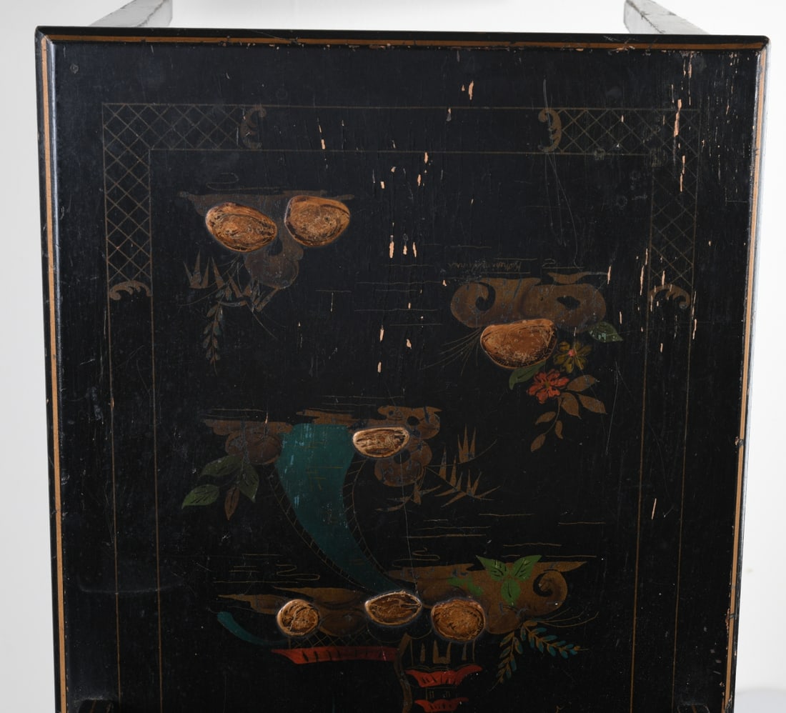 Ebonized Chinoiserie Two Tier Table - 5