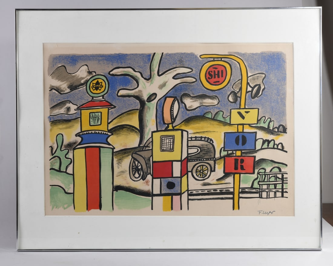 Fernand Leger Signed Lithograph, Gas Station - 2