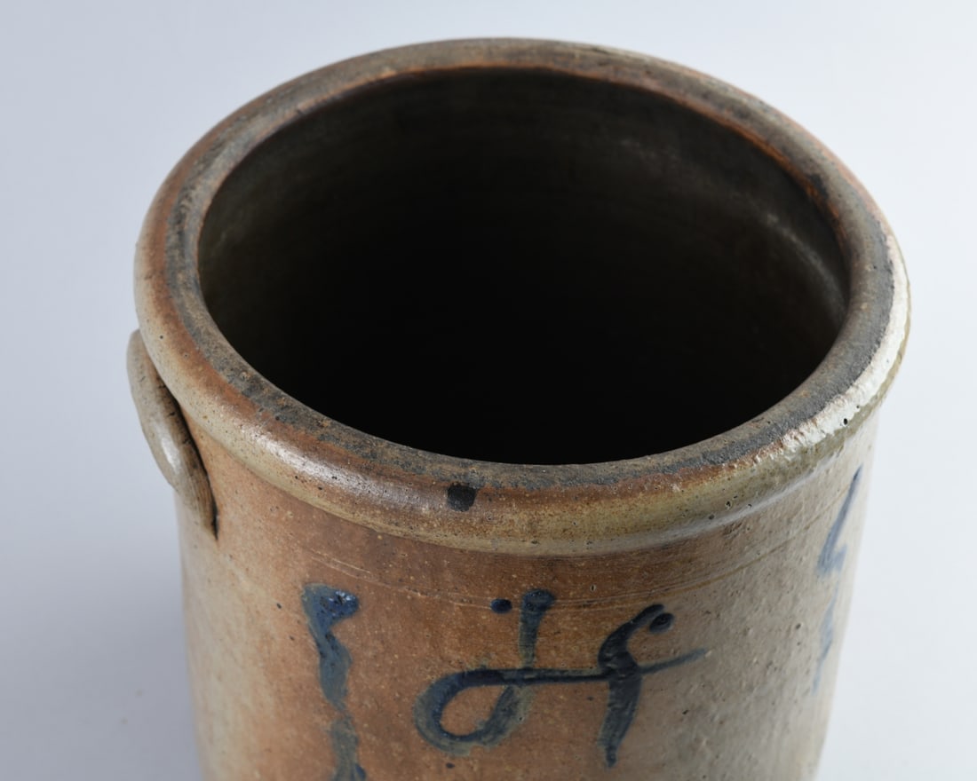 19th C. Stoneware Crock - 4