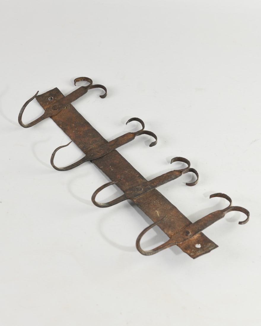 Hand Forged Iron Wall Rack - 2