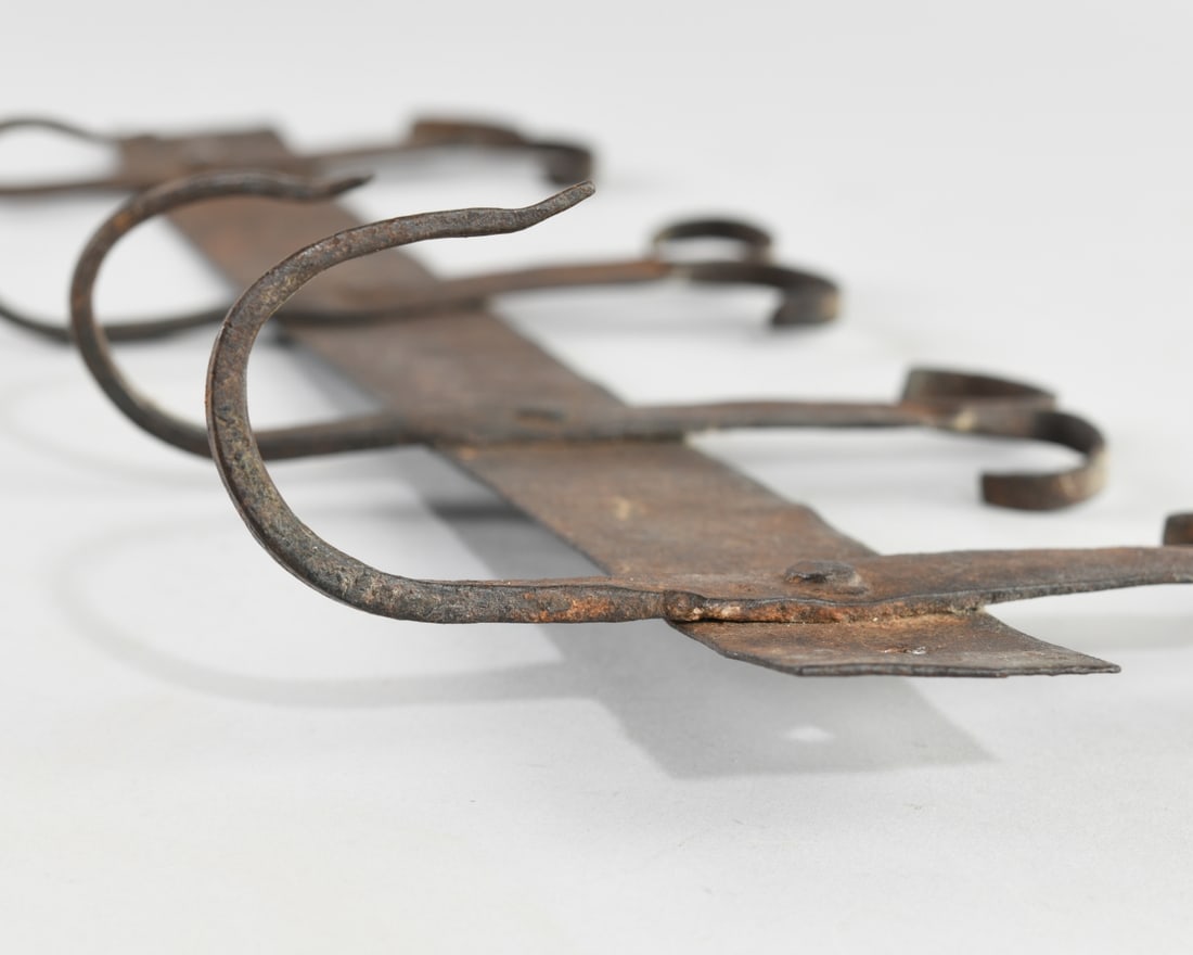 Hand Forged Iron Wall Rack - 3