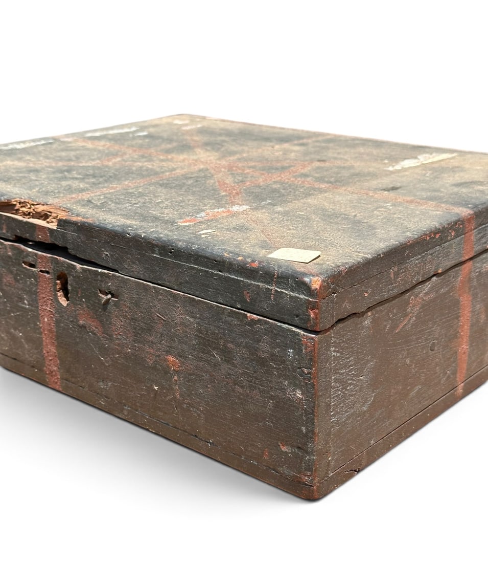 19th C. Folk Art Painted Document Box - 2