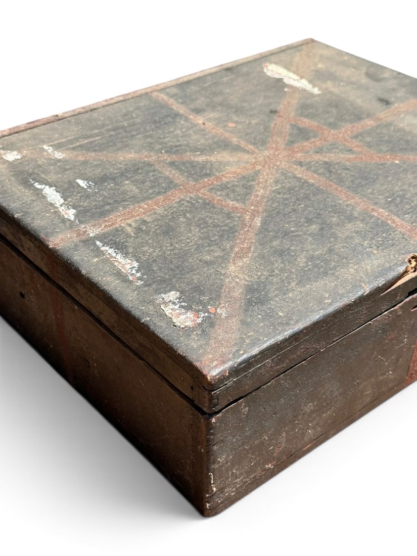 19th C. Folk Art Painted Document Box - 3