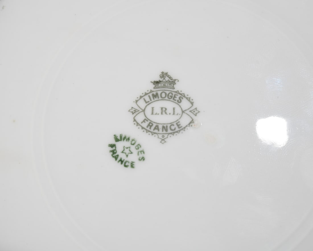 3 pc. Limoges Hand-Painted Plates - 8