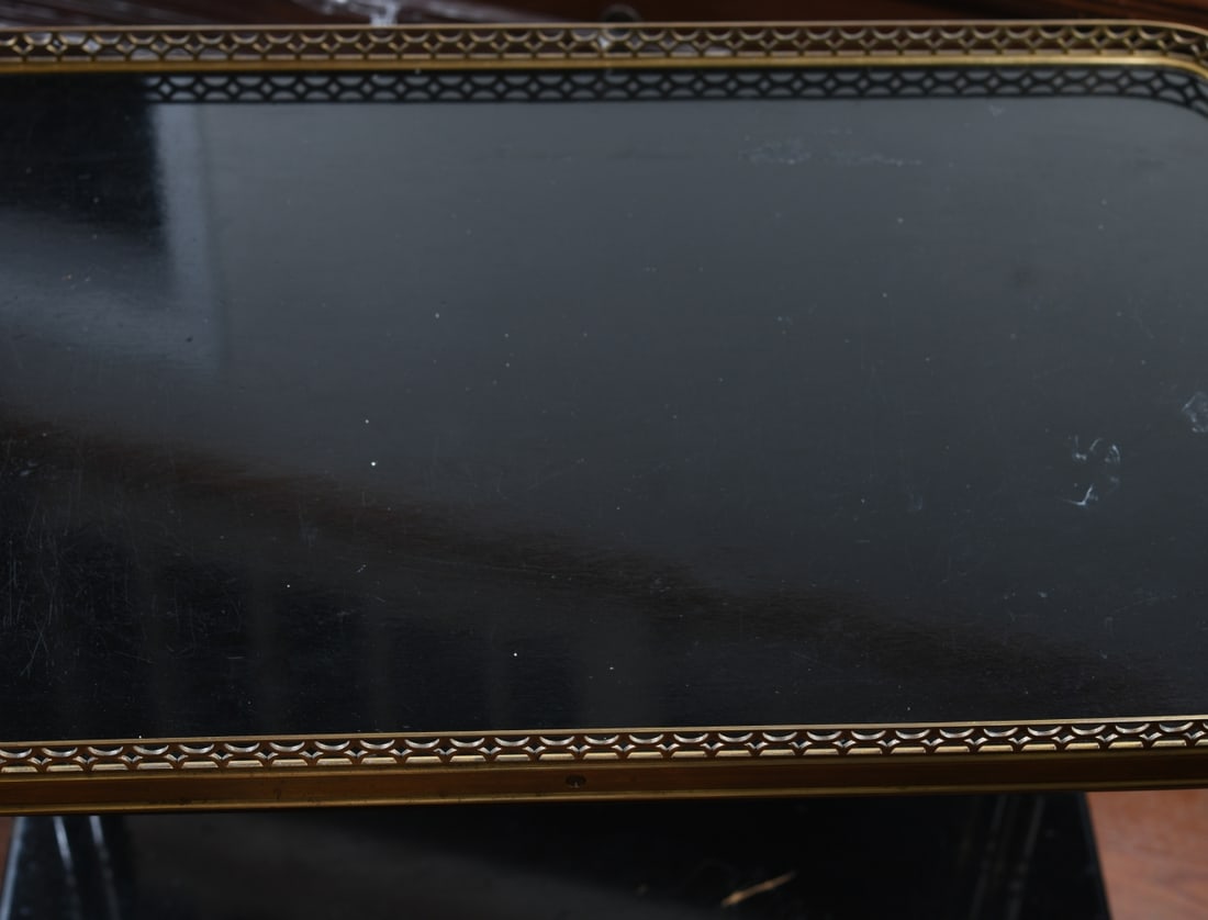 Regency Style Brass Mounted Serving Cart - 5