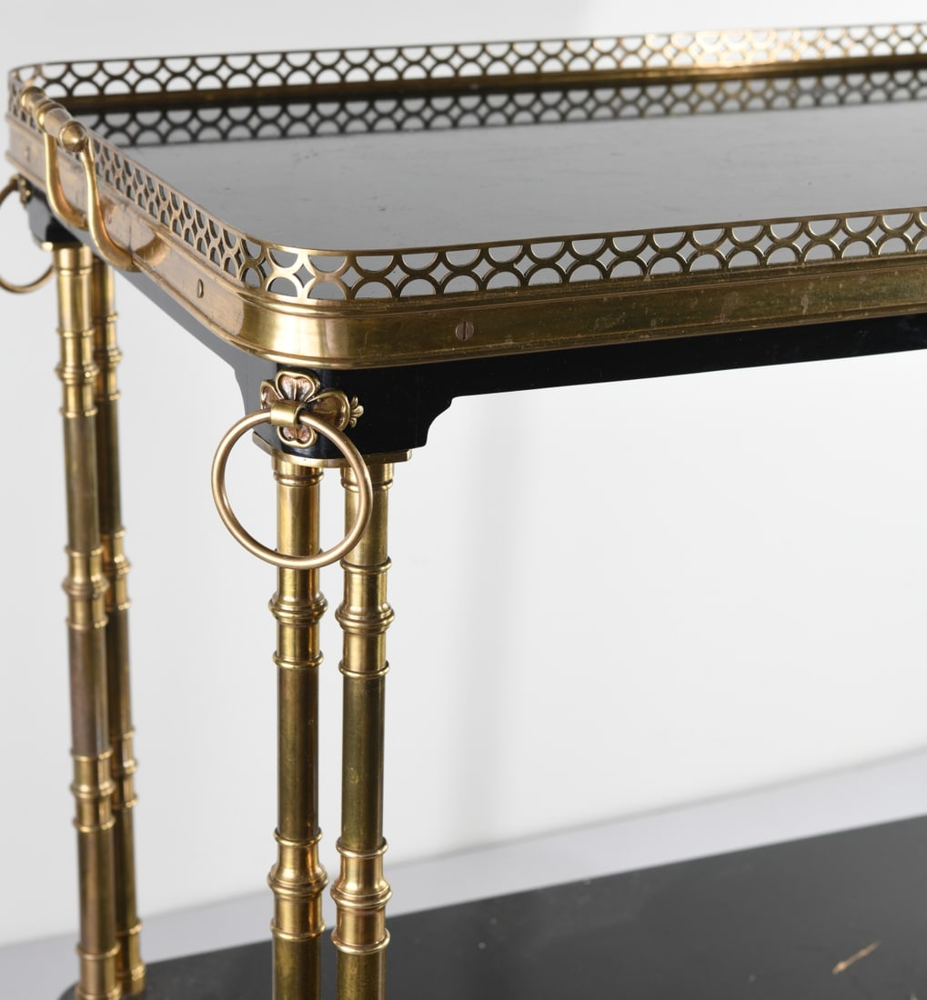 Regency Style Brass Mounted Serving Cart - 6