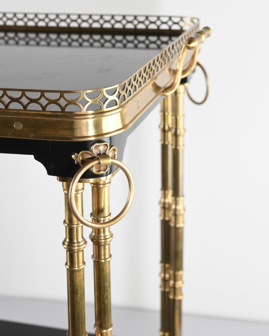 Regency Style Brass Mounted Serving Cart - 8