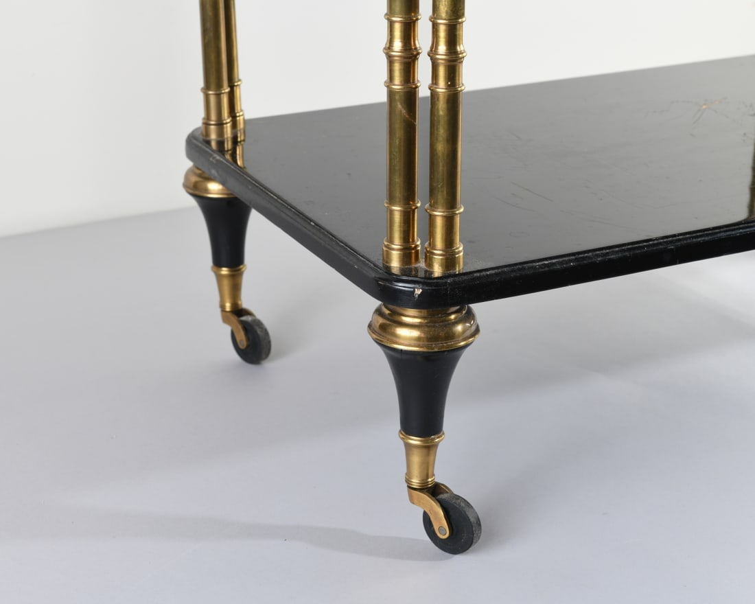 Regency Style Brass Mounted Serving Cart - 9