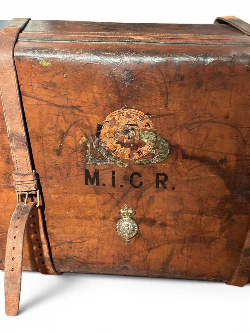 Vintage Leather Suitcase - 2