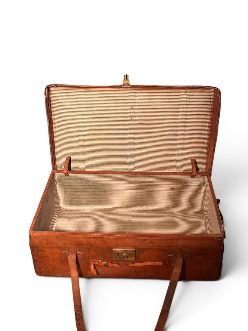 Vintage Leather Suitcase - 5