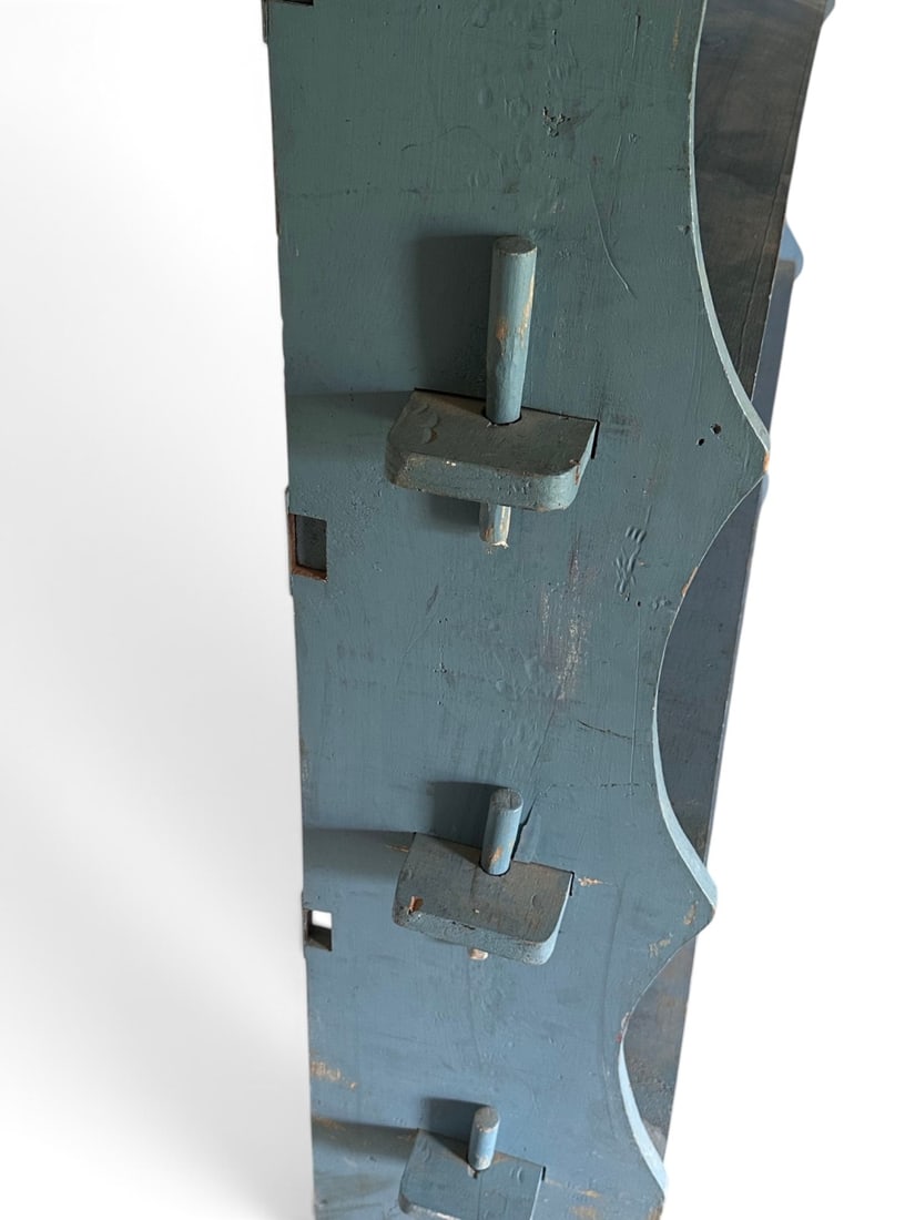 Blue Painted Pine Standing Shelf - 2