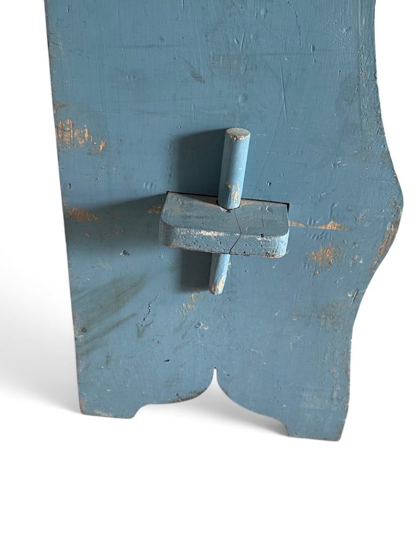 Blue Painted Pine Standing Shelf - 4