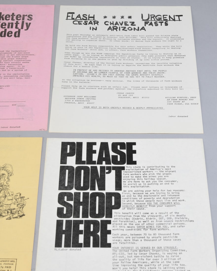 Cesar Chavez Ephemera Grouping - 3