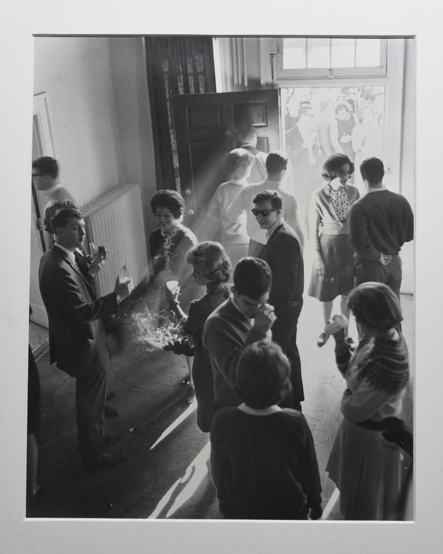 Ed Roseberry (American, 1925 - 2022) 10 Photos: 10 photographs depicting Greek and party life at the University of Virginia and Charlottesville in 1962, 1963 and 1966, all mounted to matting, with pencil signatures and dates to inner matting. Most