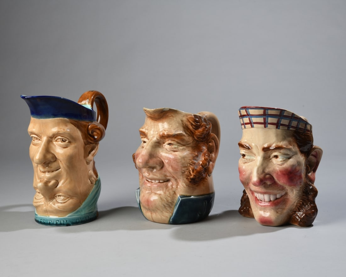 Three Sarreguemines Character Jugs (1 of 10)