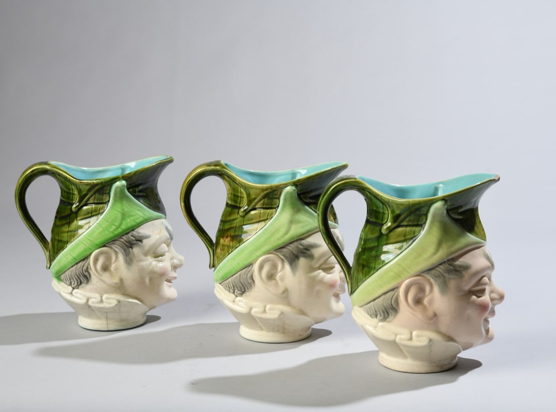 Three Figural Earthenware Pitchers - 8