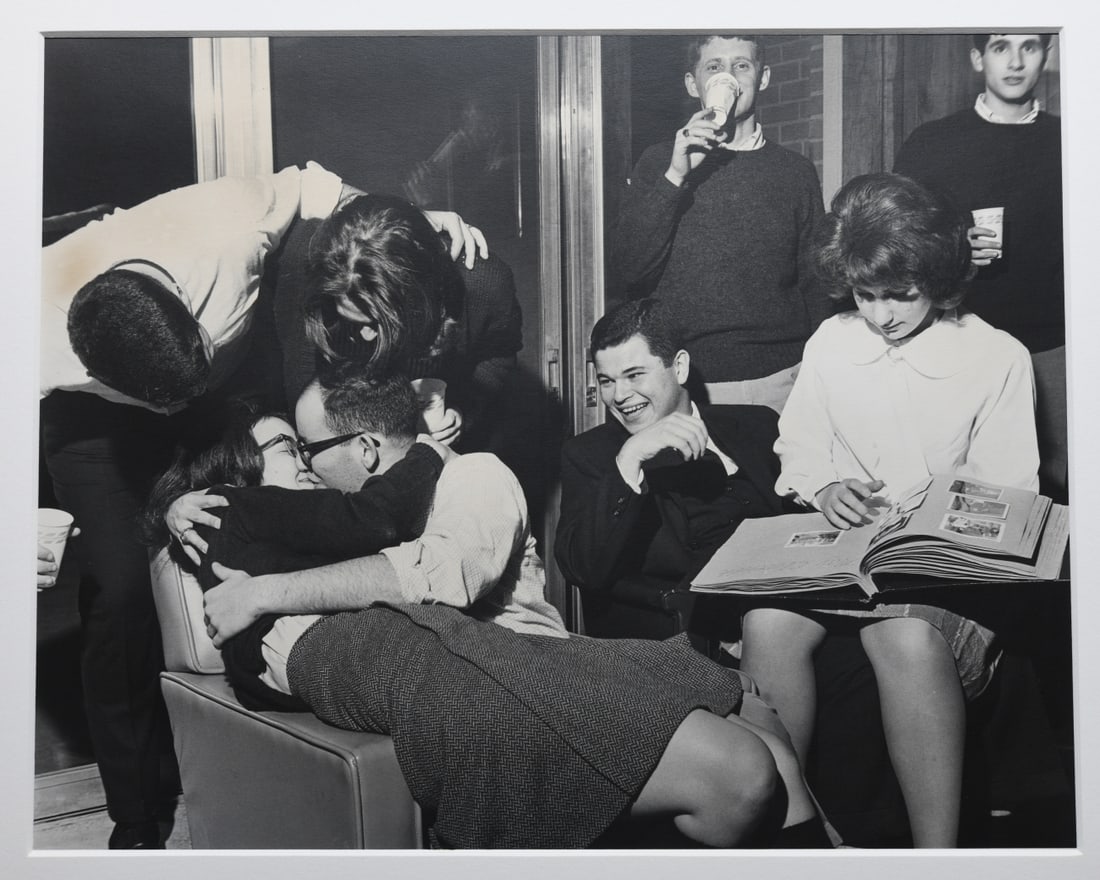 Ed Roseberry (American, 1925 - 2022) 10 Photos: 10 photographs depicting Greek and party life at the University of Virginia and Charlottesville in 1964 and 1966, all mounted to matting, with pencil signatures and dates to inner matting. Most