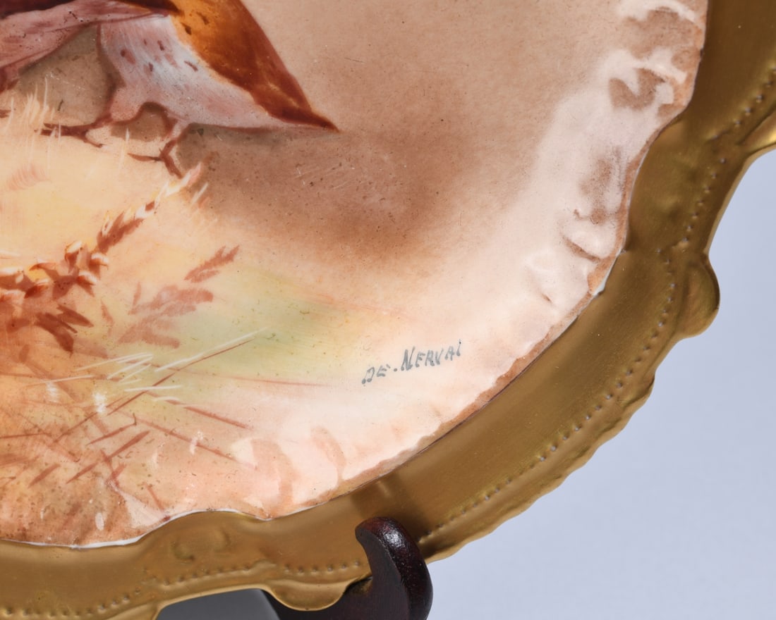 3 pc. Limoges Hand-Painted Plates - 7