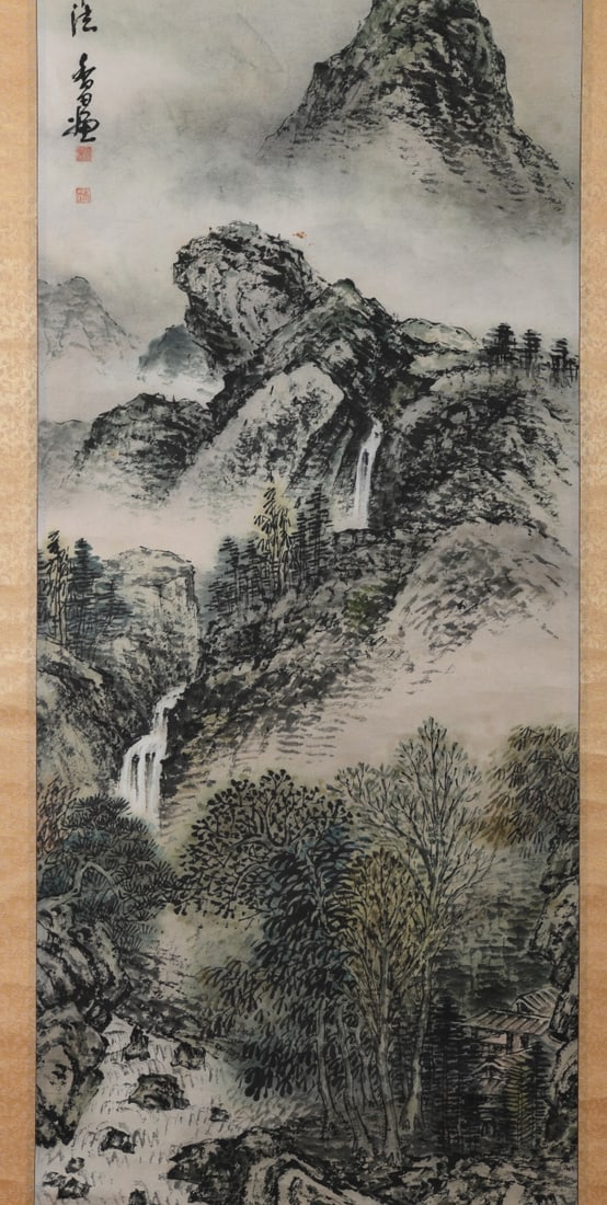 Chinese Landscape Hanging Scroll - 10