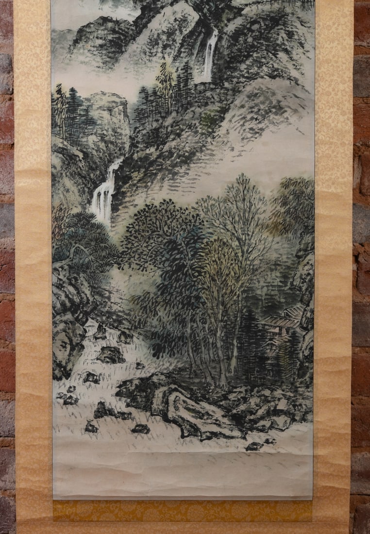 Chinese Landscape Hanging Scroll - 9
