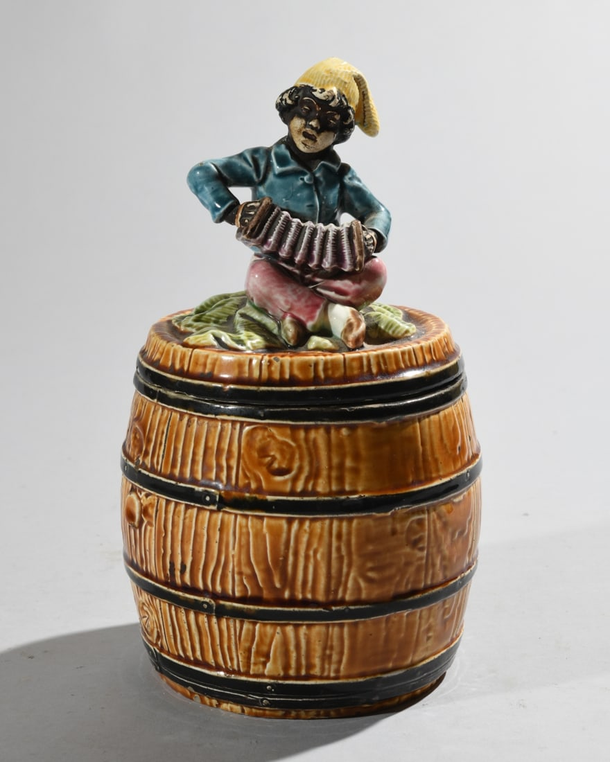 Antique Majolica Figural Humidor (1 of 5)