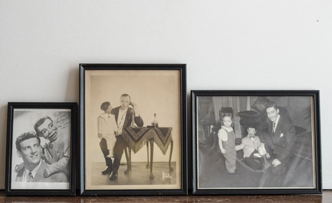 Three Ventriloquist Photographs: Paul Winchell and Jerry Mahoney, two others. Largest is 10 1/2" x 8 1/2".