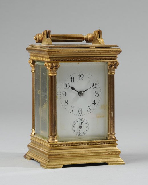 19th C. French Brass Carriage Clock (1 of 4)
