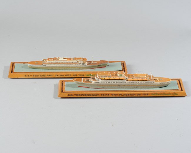 Wooden Scale Models of Holland-America Oceanliners (1 of 5)